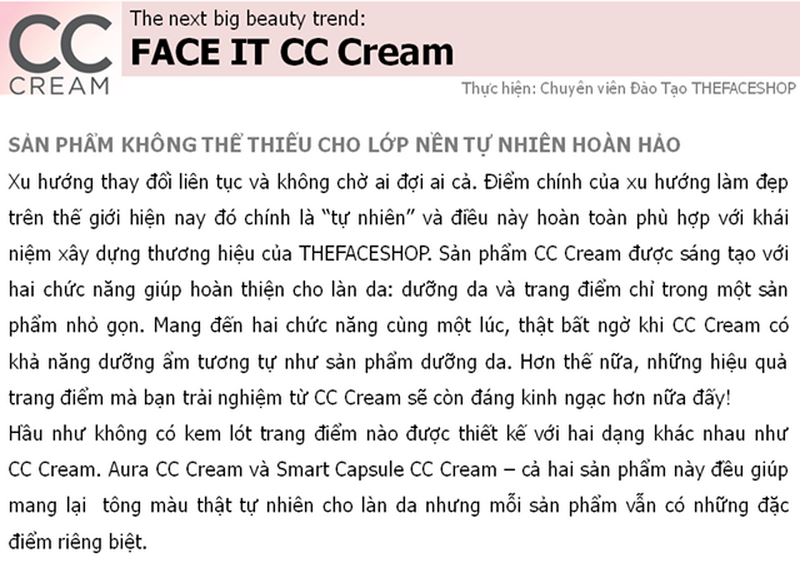 Face It Aqua UV Color Control Cream The Face Shop
